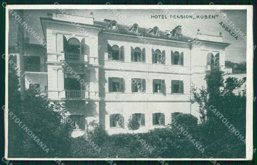 Croazia Croatia Abbazia Opatija Hotel Pension Kuben cartolina RT6022 – fronte