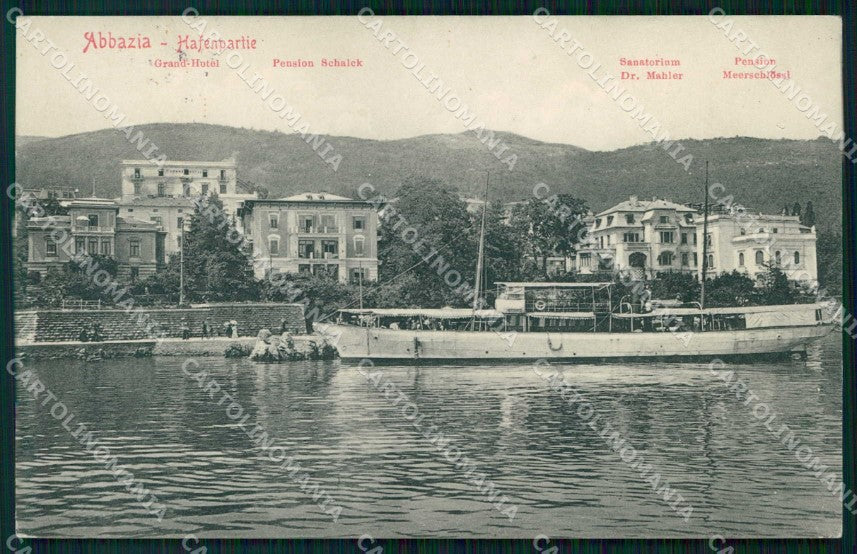 Croazia Croatia Abbazia Opatija Piroscafo Stengel 4796 cartolina RT6028 – fronte