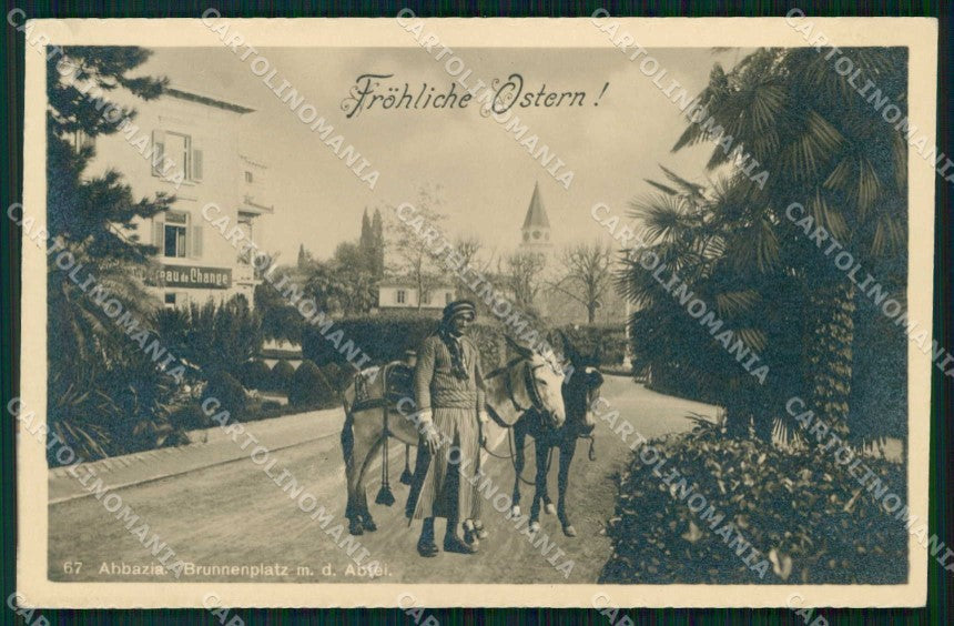 Croazia Croatia Abbazia Opatija Buona Pasqua Foto cartolina RT6045 – fronte