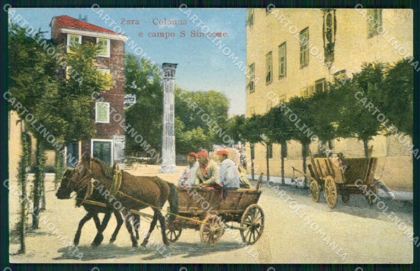 Croazia Croatia Zara Zadar Colonna Campo San Simeone cartolina RT6108 – fronte
