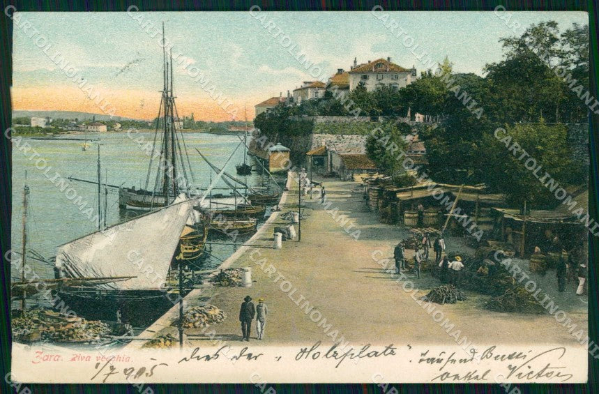 Croazia Croatia Zara Zadar Riva Vecchia Barche cartolina RT6115 – fronte