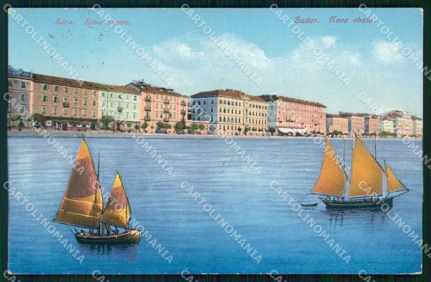 Croazia Croatia Zara Zadar Riva Nuova Barche a Vela cartolina RT6119 – fronte
