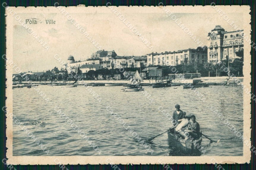 Croazia Croatia Pola Pula Ville Barche cartolina RT6131 – fronte