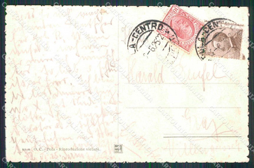 Croazia Croatia Pola Pula Ville Barche cartolina RT6131 – retro