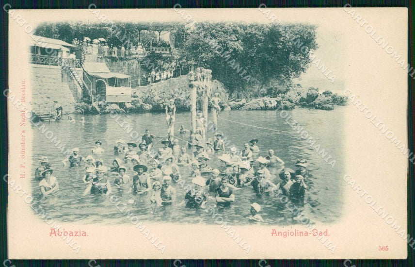 Croazia Croatia Abbazia Opatija Baia dell'Angiolina cartolina RT6132 – fronte
