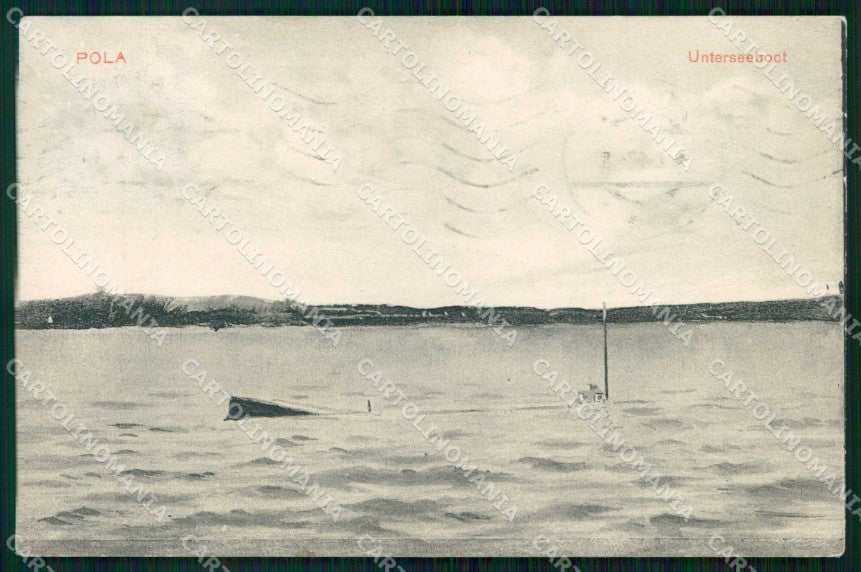 Croazia Croatia Pola Pula Sottomarino cartolina RT6133 – fronte