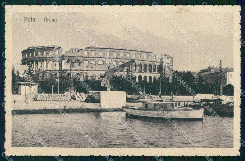 Croazia Croatia Pola Pula Arena Barche cartolina RT6138 – fronte