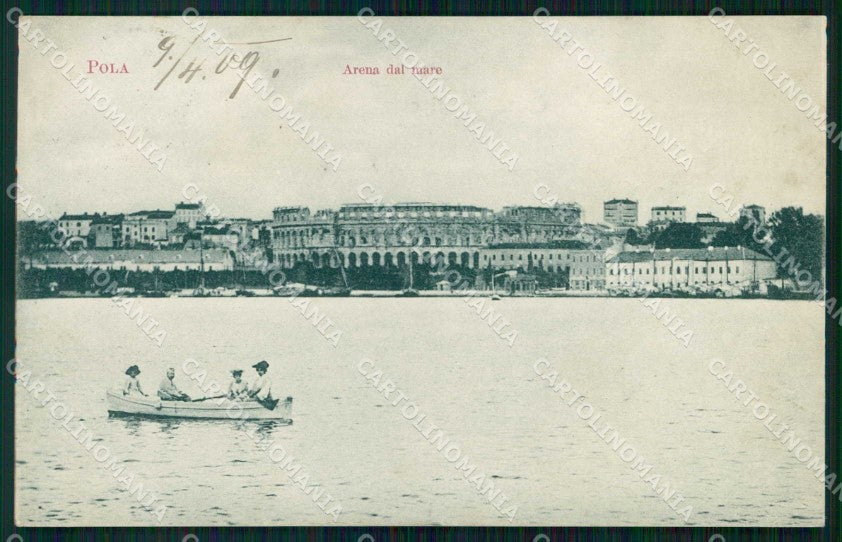 Croazia Croatia Pola Pula Arena Veduta dal Mare cartolina RT6162 – fronte