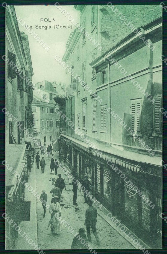 Croazia Croatia Pola Pula Via Sergia Corso Modiano 9257 cartolina RT6190 – fronte