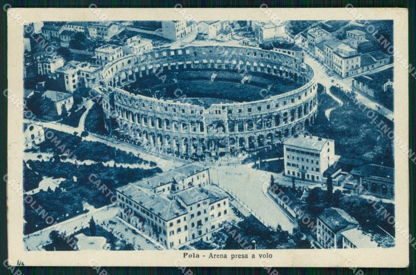 Croazia Croatia Pola Pula Arena veduta Aerea FORO cartolina RT6197 – fronte