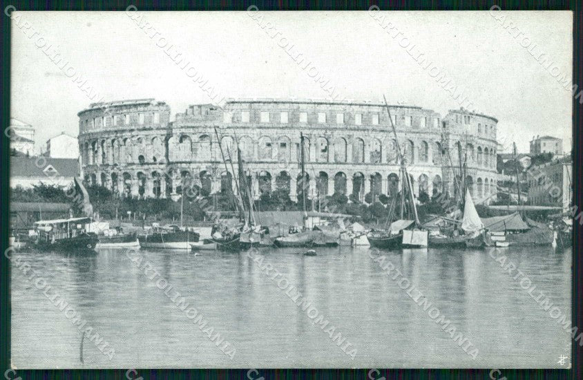 Croazia Croatia Pola Pula Arena Barche cartolina RT6223 – fronte