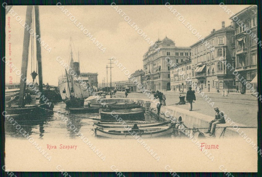 Croazia Croatia Fiume Rijeka Riva Szapary Stengel 4742 cartolina RT6269 – fronte