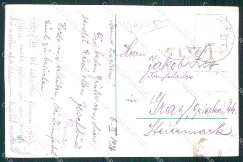 Croazia Croatia Fiume Rijeka Riva Barche ABRASA cartolina RT6275 – retro