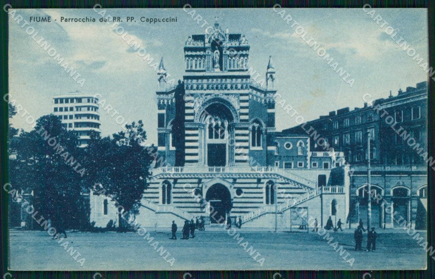 Croazia Croatia Fiume Rijeka Parrocchia dei Cappuccini Schio cartolina RT6277 – fronte