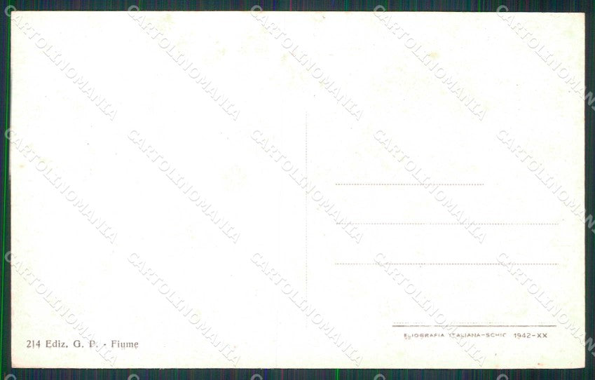 Croazia Croatia Fiume Rijeka Parrocchia dei Cappuccini Schio cartolina RT6277 – retro
