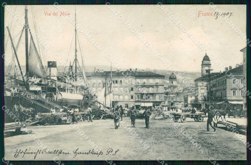 Croazia Croatia Fiume Rijeka Via del Molo Stengel 4741 cartolina RT6278 – fronte