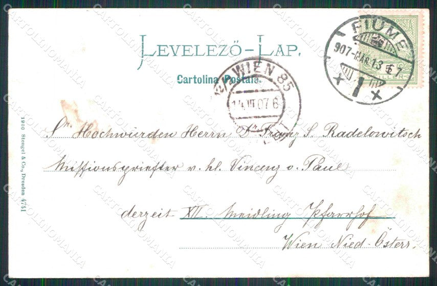 Croazia Croatia Fiume Rijeka Via del Molo Stengel 4741 cartolina RT6278 – retro