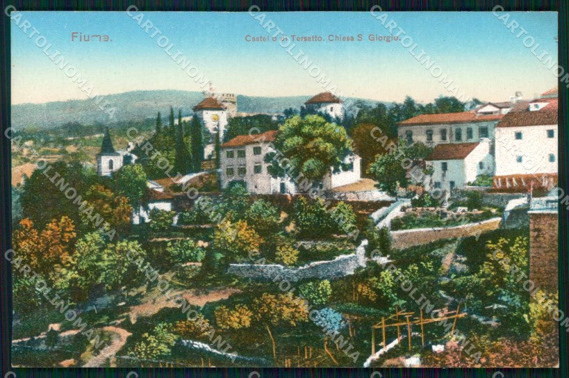 Croazia Croatia Fiume Rijeka Castello Chiesa San Giorgio cartolina RT6284 – fronte