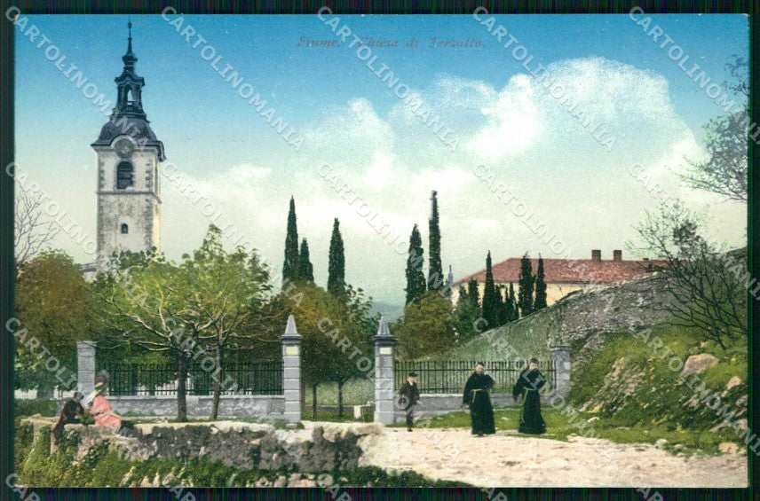 Croazia Croatia Fiume Rijeka Chiesa di Tersatto Frati cartolina RT6286 – fronte