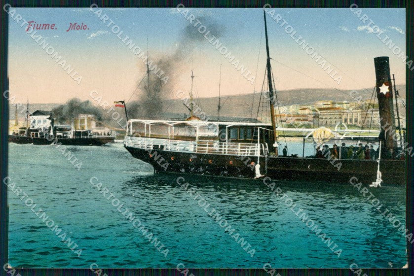 Croazia Croatia Fiume Rijeka Molo Piroscafo cartolina RT6288 – fronte