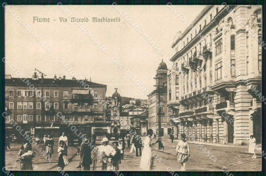 Croazia Croatia Fiume Rijeka Via Niccolò Machiavelli cartolina RT6294 – fronte