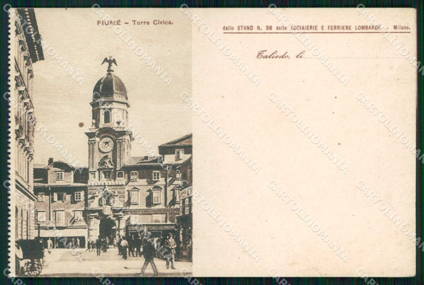 Croazia Croatia Fiume Rijeka Torre Civica Farmacia cartolina RT6295 – fronte