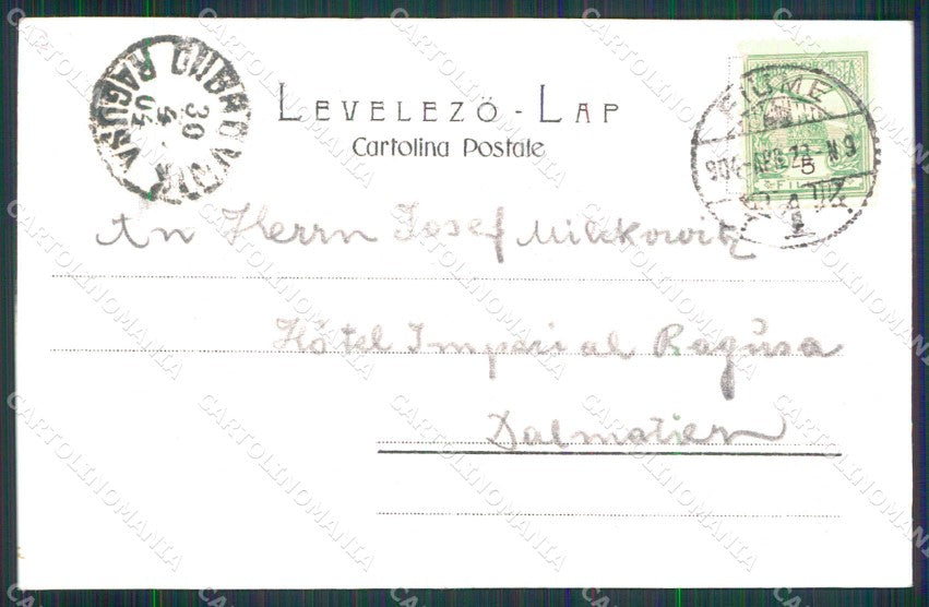 Croazia Croatia Fiume Rijeka Grand Hotel Europe Barche cartolina RT6298 – retro