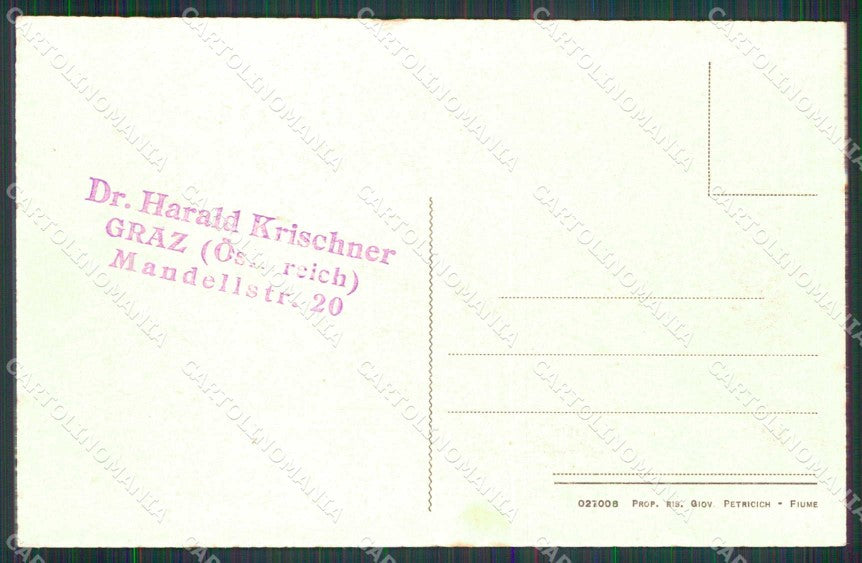 Croazia Croatia Fiume Rijeka Viale XVII Novembre cartolina RT6302 – retro