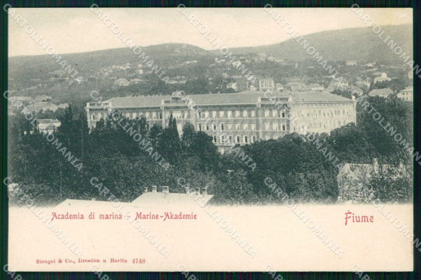 Croazia Croatia Fiume Rijeka Accademia di Marina Stengel 4748 cartolina RT6307 – fronte