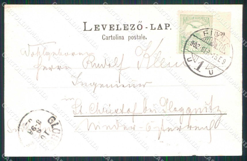 Croazia Croatia Fiume Rijeka Palazzo Adria Barche cartolina RT6308 – retro