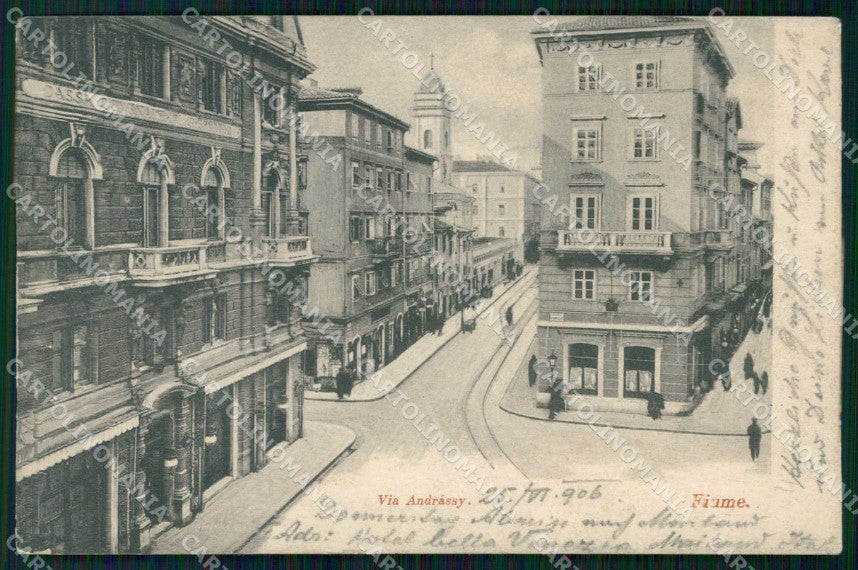 Croazia Croatia Fiume Rijeka Via Andrassy cartolina RT6311 – fronte