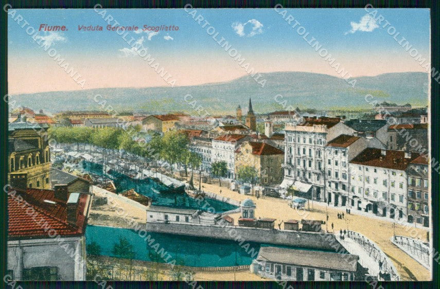 Croazia Croatia Fiume Rijeka Veduta Generale Scoglietto cartolina RT6312 – fronte