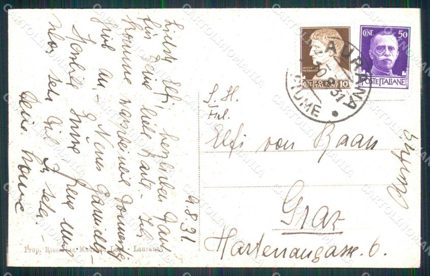 Croazia Croatia Laurana Lovran Vista dal Molo Nuovo cartolina RT6320 – retro
