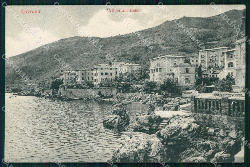 Croazia Croatia Laurana Lovrana Ville Porto cartolina RT6337 – fronte