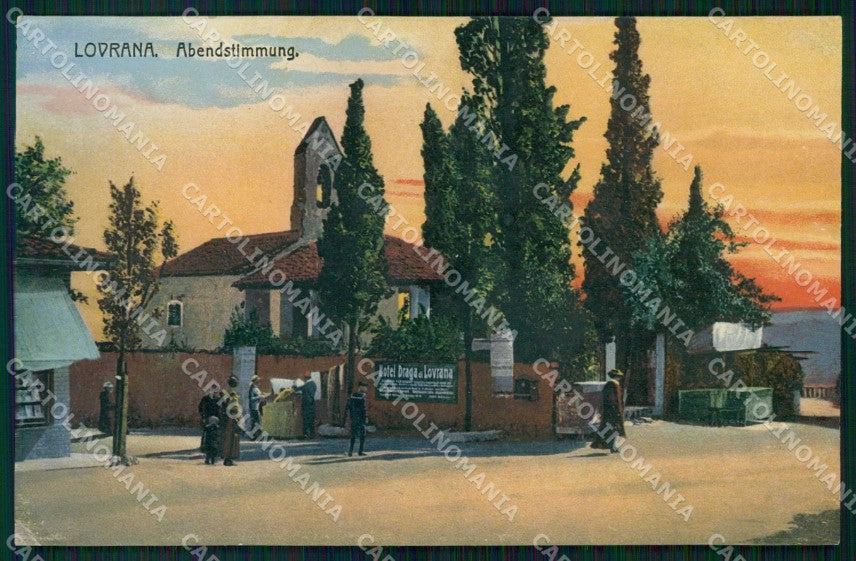 Croazia Croatia Laurana Lovrana Tramonto cartolina RT6338 – fronte