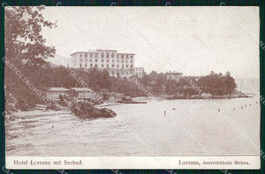 Croazia Croatia Laurana Lovrana Hotel Lovrana Spiaggia cartolina RT6340 – fronte