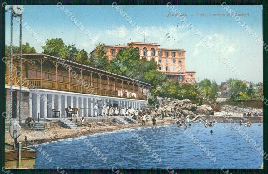 Croazia Croatia Laurana Lovrana Hotel Lovrana Spiaggia cartolina RT6344 – fronte