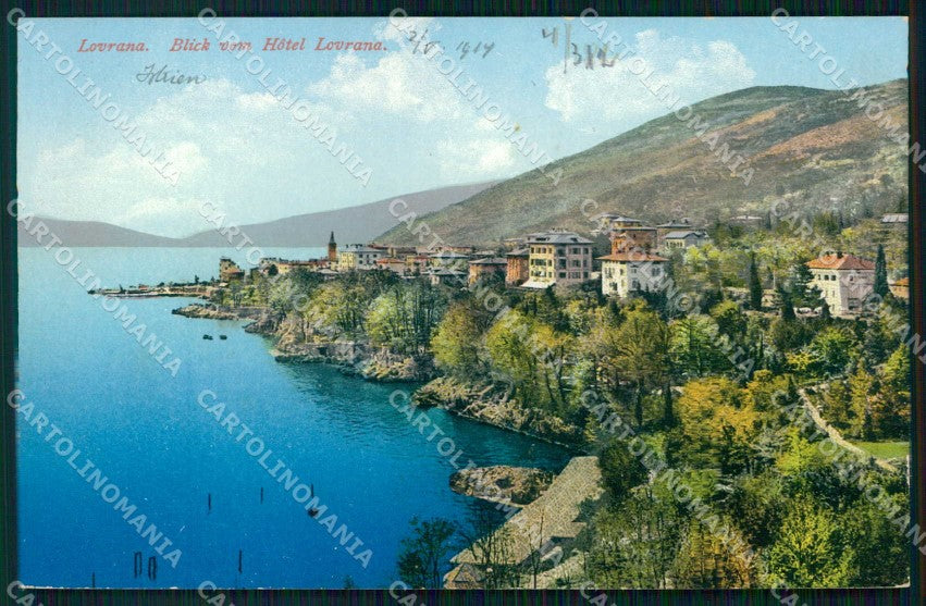 Croazia Croatia Laurana Lovrana Veduta dall'Hotel Lovrana cartolina RT6354 – fronte
