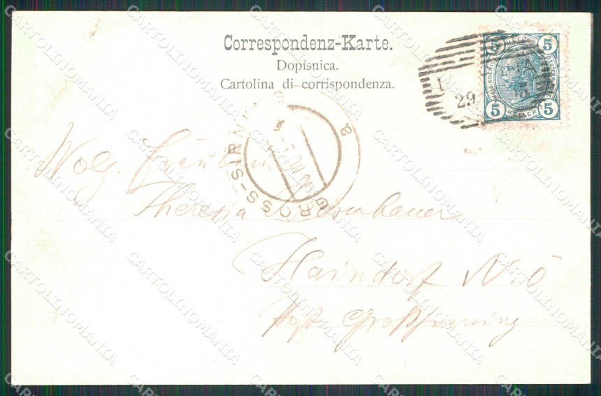 Croazia Croatia Laurana Lovrana Vista del Porto Barche cartolina RT6355 – retro