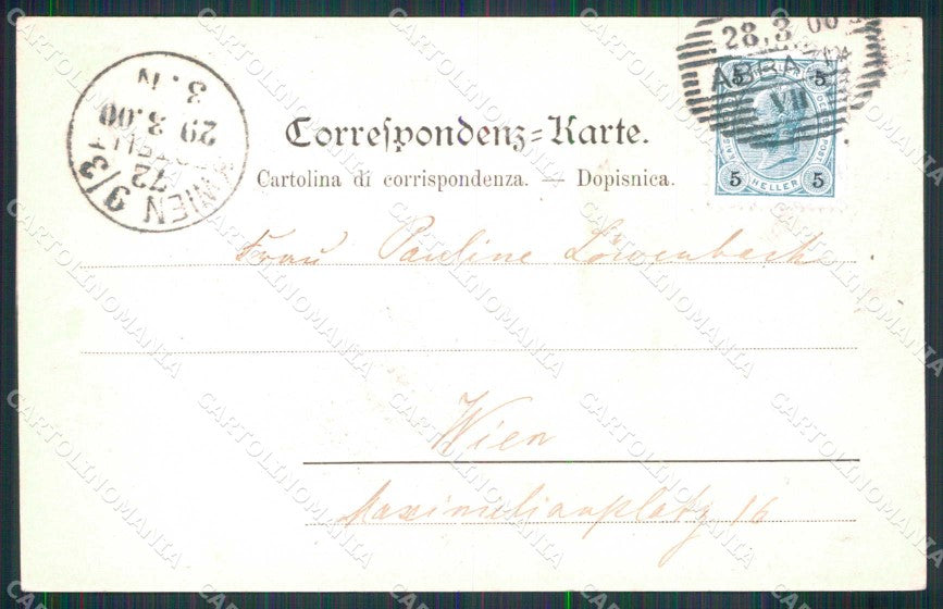 Croazia Croatia Laurana Lovrana Motivo di Strada cartolina RT6371 – retro