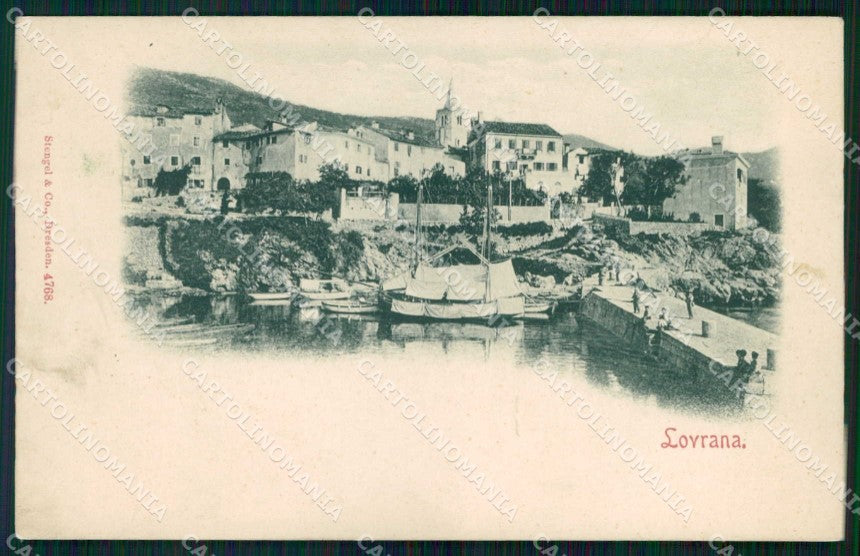 Croazia Croatia Laurana Lovrana Molo con Barche Stengel 4768 cartolina RT6374 – fronte