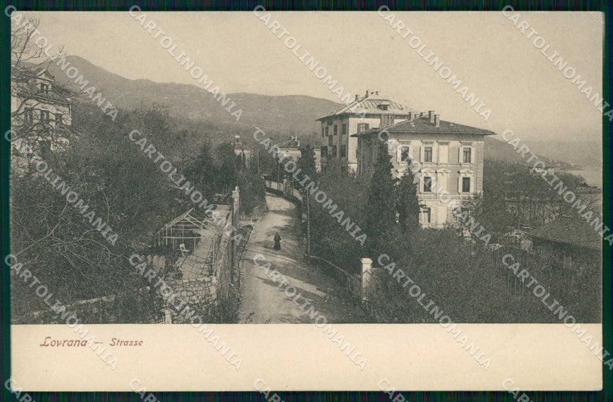 Croazia Croatia Laurana Lovrana Strada cartolina RT6387 – fronte