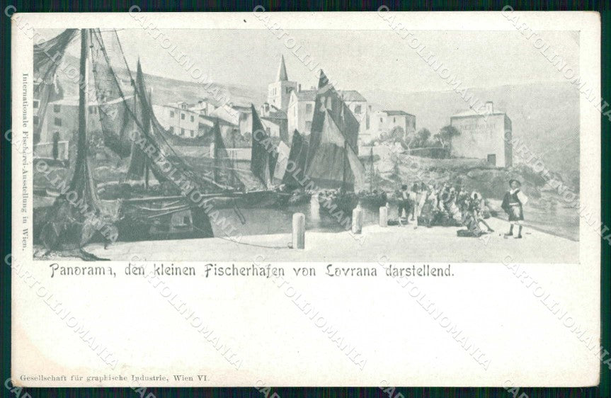 Croazia Croatia Laurana Lovrana Porto Pescherecci cartolina RT6388 – fronte