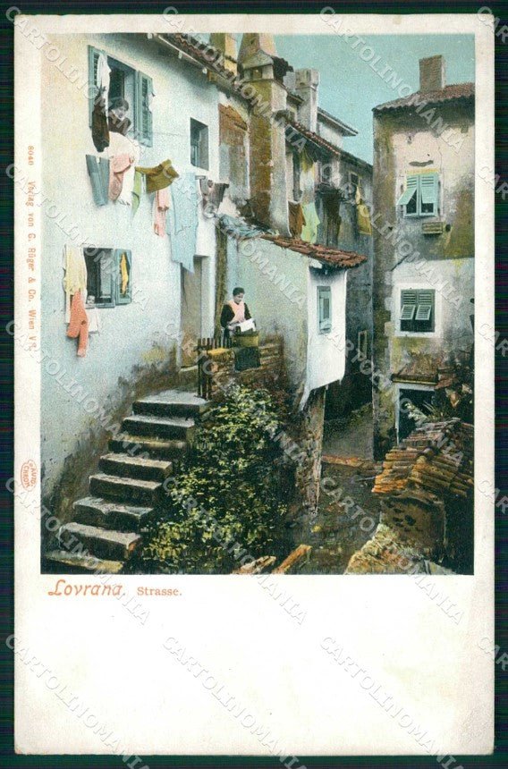 Croazia Croatia Laurana Lovrana Vicolo cartolina RT6390 – fronte