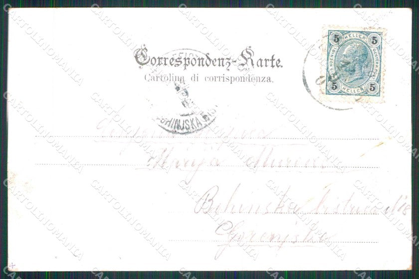 Slovenia Slovenija Capodistria Koper Saluto da Cafè dei Signori cartolina RT6410 – retro