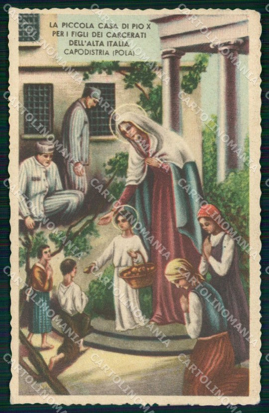 Slovenia Slovenija Capodistria Koper Casa di Pio X cartolina RT6413 – fronte