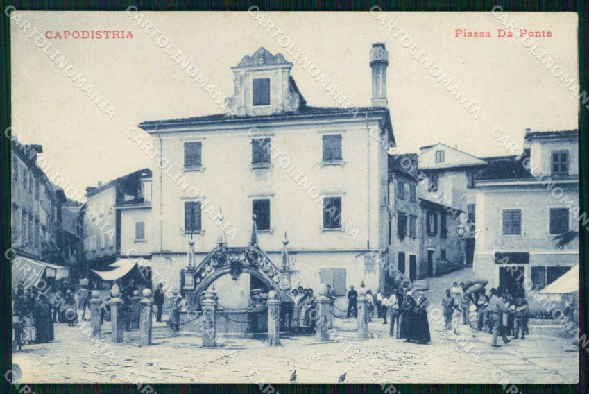 Slovenia Slovenija Capodistria Koper Piazza Ponte Modiano 3758 cartolina RT6415 – fronte