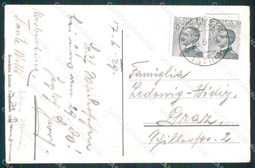 Slovenia Slovenija Capodistria Koper Battente Palazzo del Bello cartolina RT6417 – retro