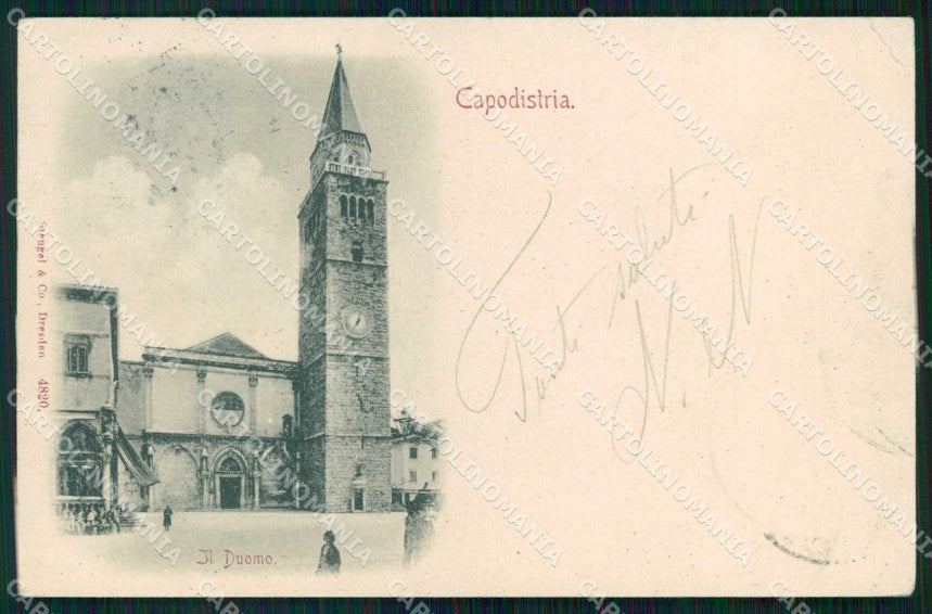 Slovenia Slovenija Capodistria Koper Duomo Stengel 4820 PIEGA cartolina RT6423 – fronte
