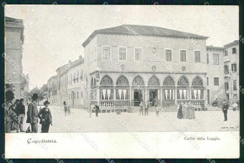 Slovenia Slovenija Capodistria Koper Caffè della Loggia cartolina RT6424 – fronte